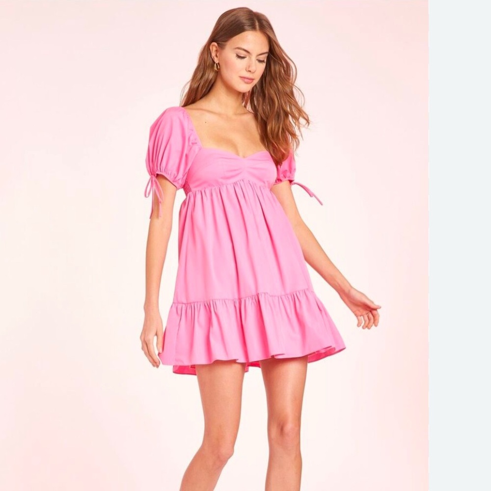 AMANDA UPRICHARD Pink Babydoll Dress